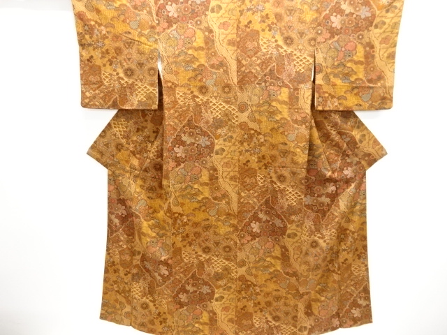 JAPANESE KIMONO / KOMON / CHIRIMEN / MICHINAGADORI